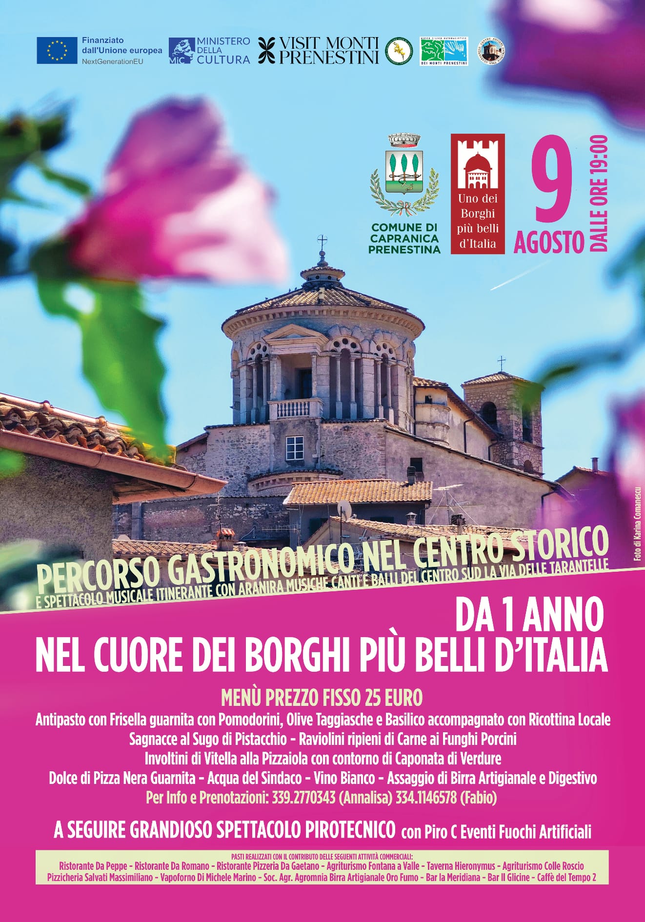 BORGHI CAP PREN 1 ANNO DA 1 ANNO NEL CUORE DEI BORGHI PIÙ BELLI D'ITALIA