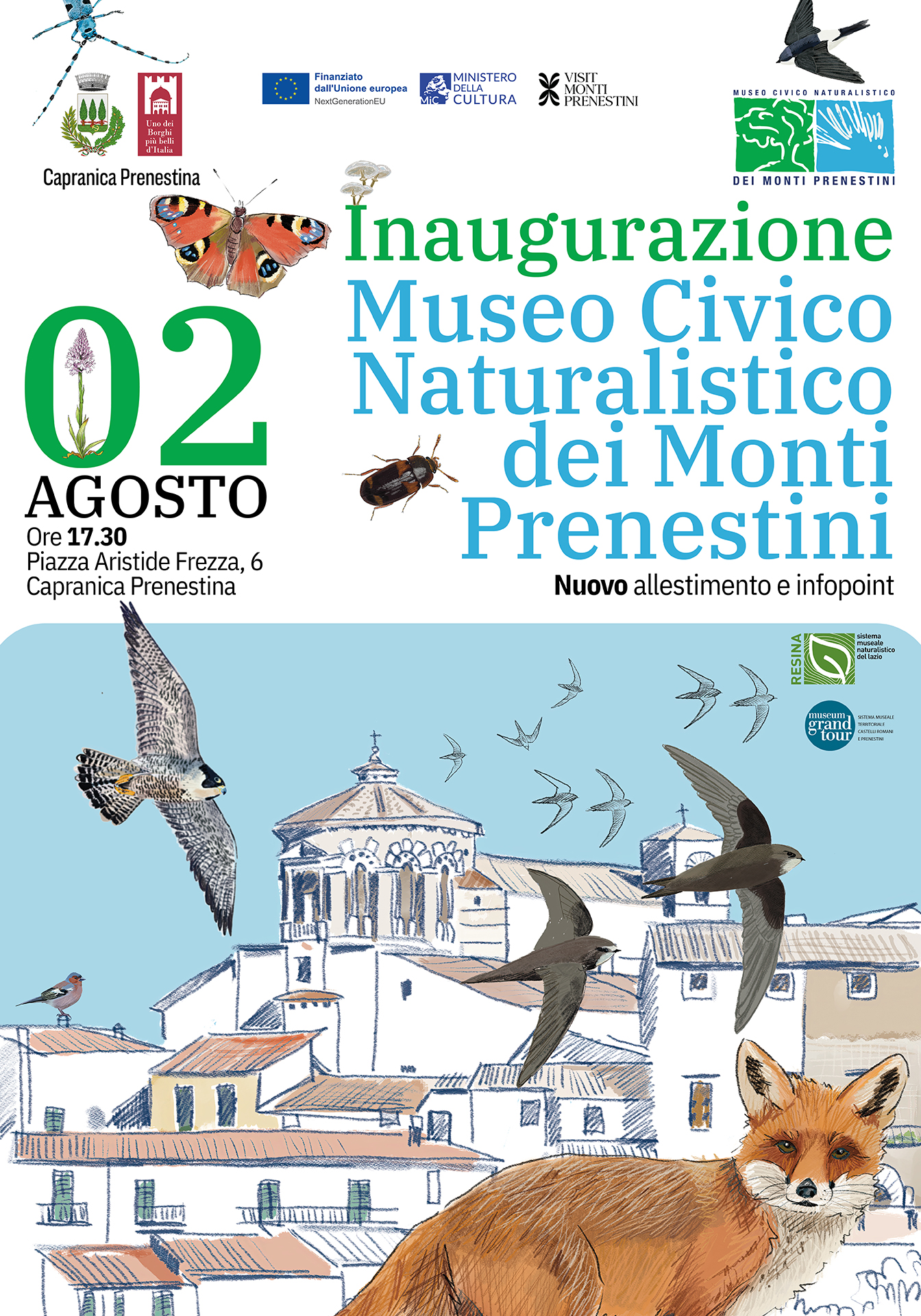 Oggi, dopo mesi di lavoro, siamo davvero felici di annunciare che sabato 2 agosto alle ore 17.30 inaugureremo i nuovi allestimenti museali e il bookshop del museo. Con questo intervento abbiamo completamente rinnovato l’ingresso del museo, realizzando un nuovo bookshop, che ospiterà la biglietteria, una selezione di libri e gadget. Inoltre, è stata creata una sala polifunzionale che accoglie la biblioteca scientifica e potrà essere utilizzata per riunioni, corsi ed eventi. Questi interventi sono stati progettati dall'Arch. Vanessa Mingozzi, . Anche la cartellonistica delle sale espositive è stata completamente rinnovata. L’allestimento e i contenuti scientifici sono stati curati dal nostro Direttore Scientifico, Dott. Libero Middei, mentre le illustrazioni sono opera della naturalista e illustratrice Dott.ssa Elisabetta Mitrovic, che ha collaborato alla stesura dei testi insieme al Direttore. L’impaginazione grafica è stata realizzata dal grafico Gianluca Soddu. Con questo nuovo allestimento, abbiamo voluto mettere al centro del percorso divulgativo la biodiversità dei Monti Prenestini e dell’Appennino, attraverso fotografie e, soprattutto, illustrazioni ad alto impatto visivo. Un ringraziamento speciale va al nostro Sindaco Francesco Colagrossi e all’amministrazione comunale di Capranica Prenestina, che hanno fortemente sostenuto e voluto questo importante progetto di rinnovamento.Vi aspettiamo il 2 agosto!